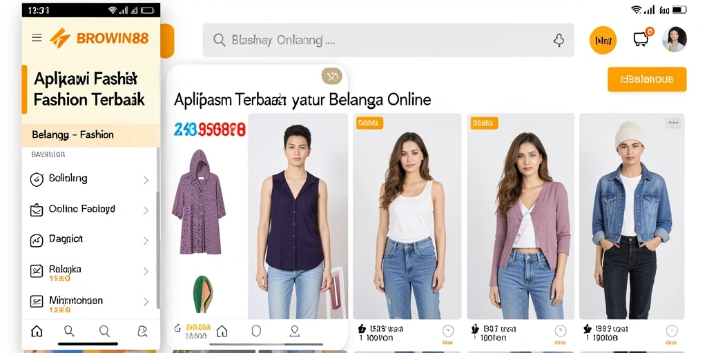 Antarmuka BROWIN88 yang menarik dan ramah pengguna untuk belanja fashion.
