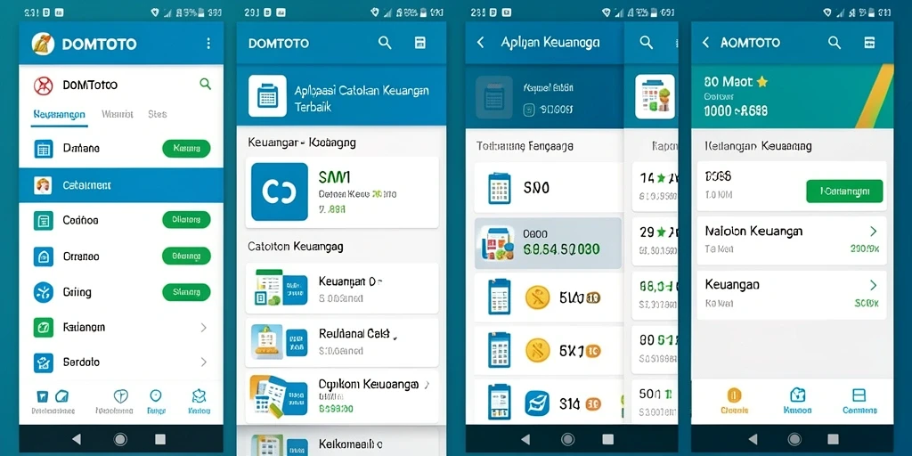 Tampilan antarmuka aplikasi DOMTOTO yang sangat informatif dan mudah dinavigasi.