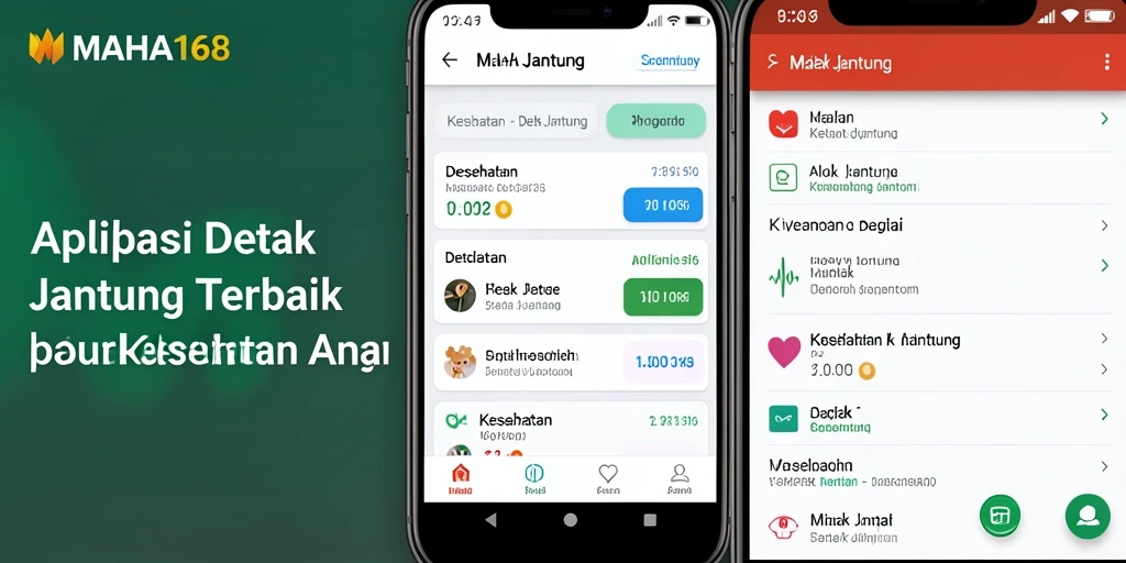 Antarmuka MAHA168 menampilkan fitur pemantauan detak jantung dengan jelas.