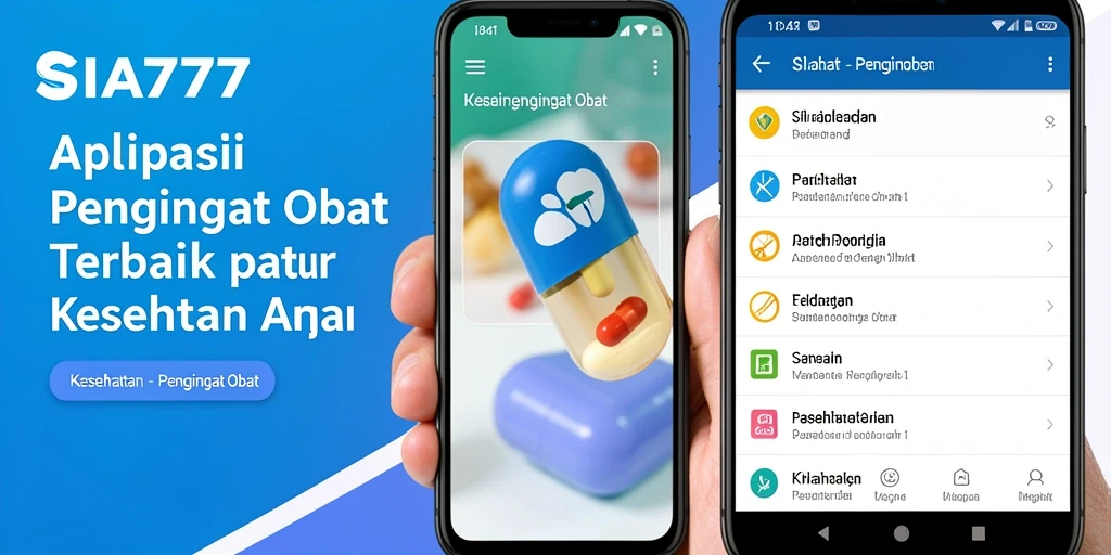 Antarmuka SIA777 dengan fitur Pengingat Obat yang jelas.