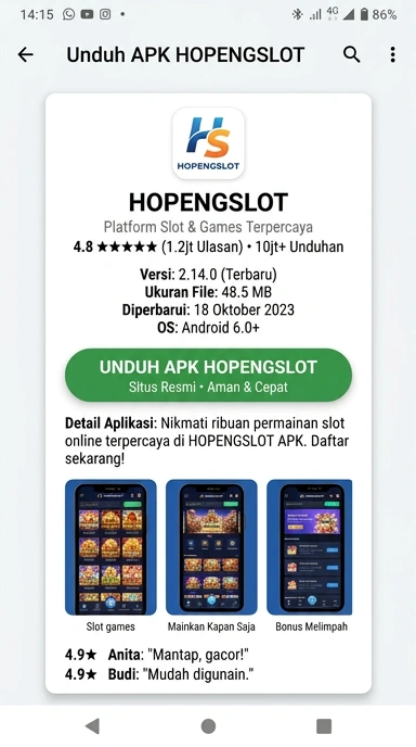 Unduh dan Instal APK hopengslot Untuk Android